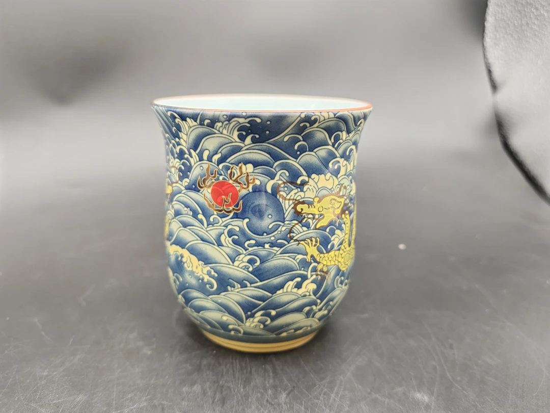 双龙戏珠马克杯 底部有款01/31