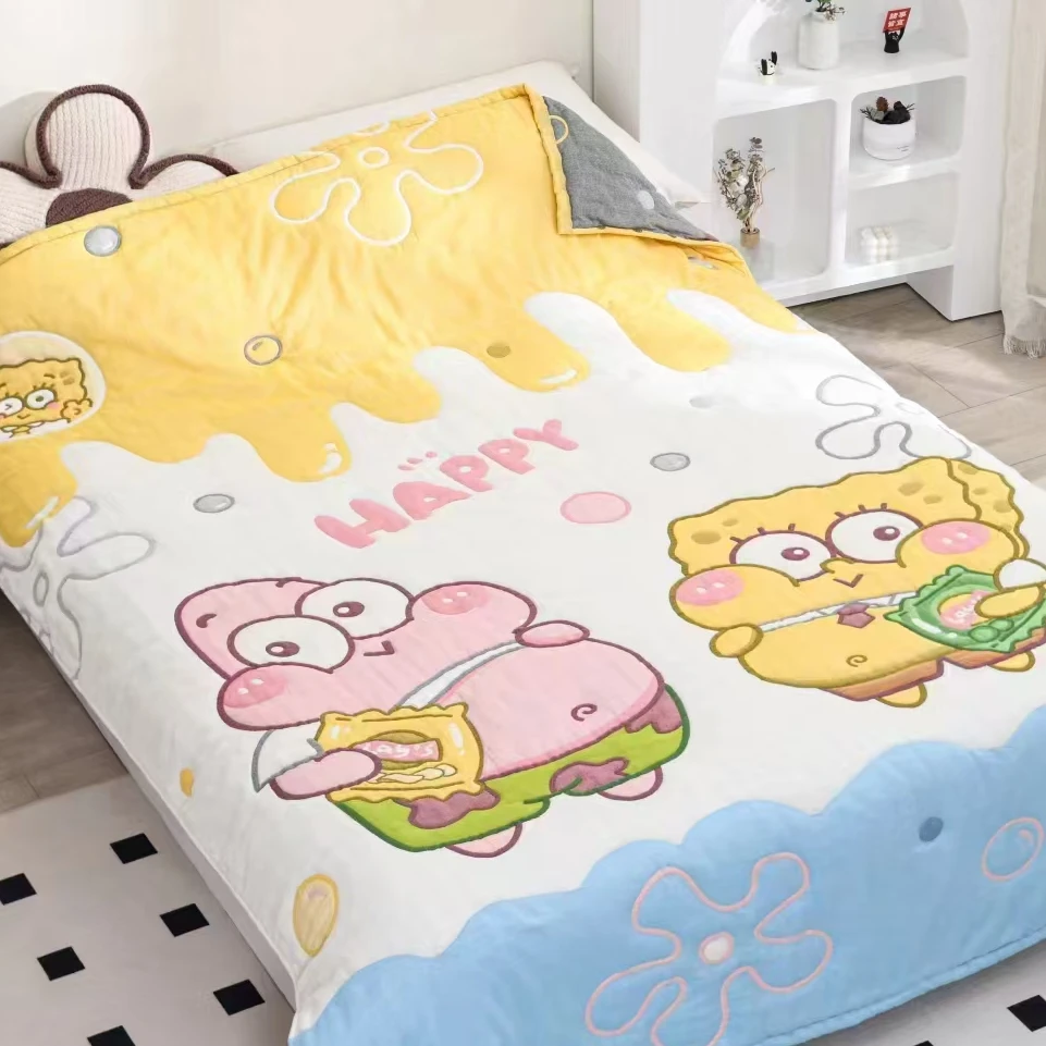 【薯片宝宝】120*150cm柔软舒适泡芙被亲肤棉纱冬用盖被
