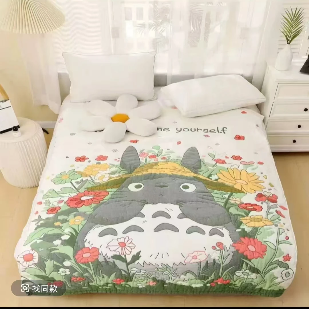 【新品大龙猫】200*230cm加大柔软舒适泡芙被亲肤棉纱冬盖被