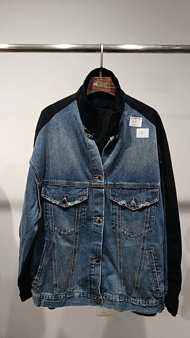 【1G70】 HJ相拼牛仔外套