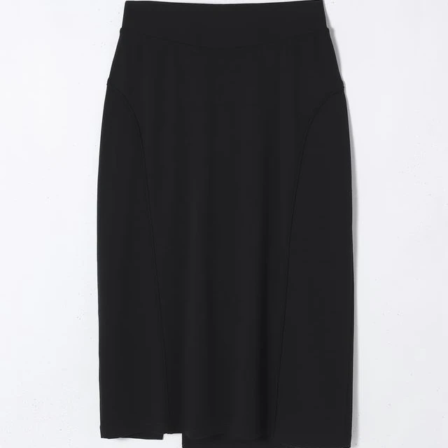 抽褶针织长裙-1158