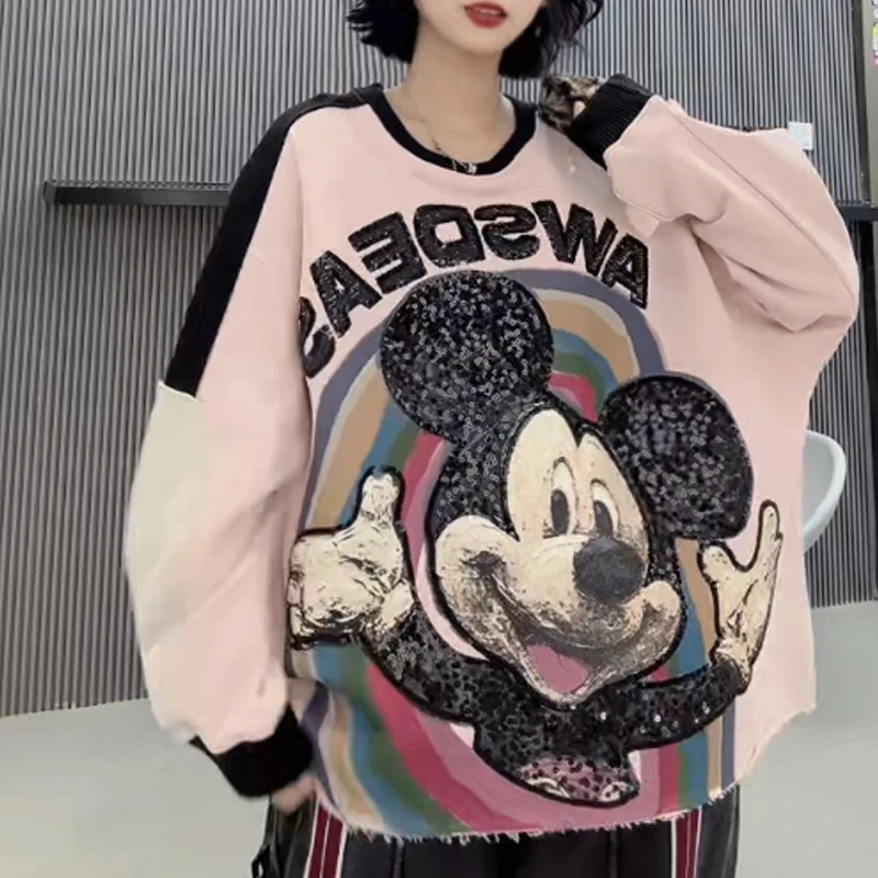 欧货重工卫衣女新款2024秋冬潮牌时尚打底衫宽松大码减龄小众上衣