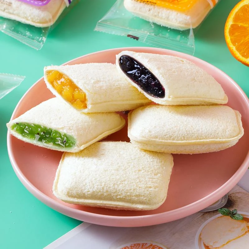 乳酸菌小口面整早餐健康零食夹心水果菠萝吐司紫米蛋糕食品笋1g
