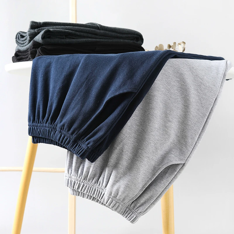 睡裤男春秋季纯棉长裤宽松休闲运动薄款居家裤秋天宽松大码家居裤