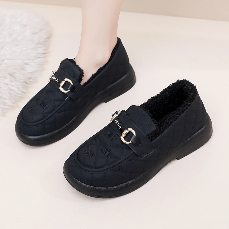 妈妈款老北京布鞋舒适时尚百搭软底平底保暖秋冬冬季大码休闲黑色