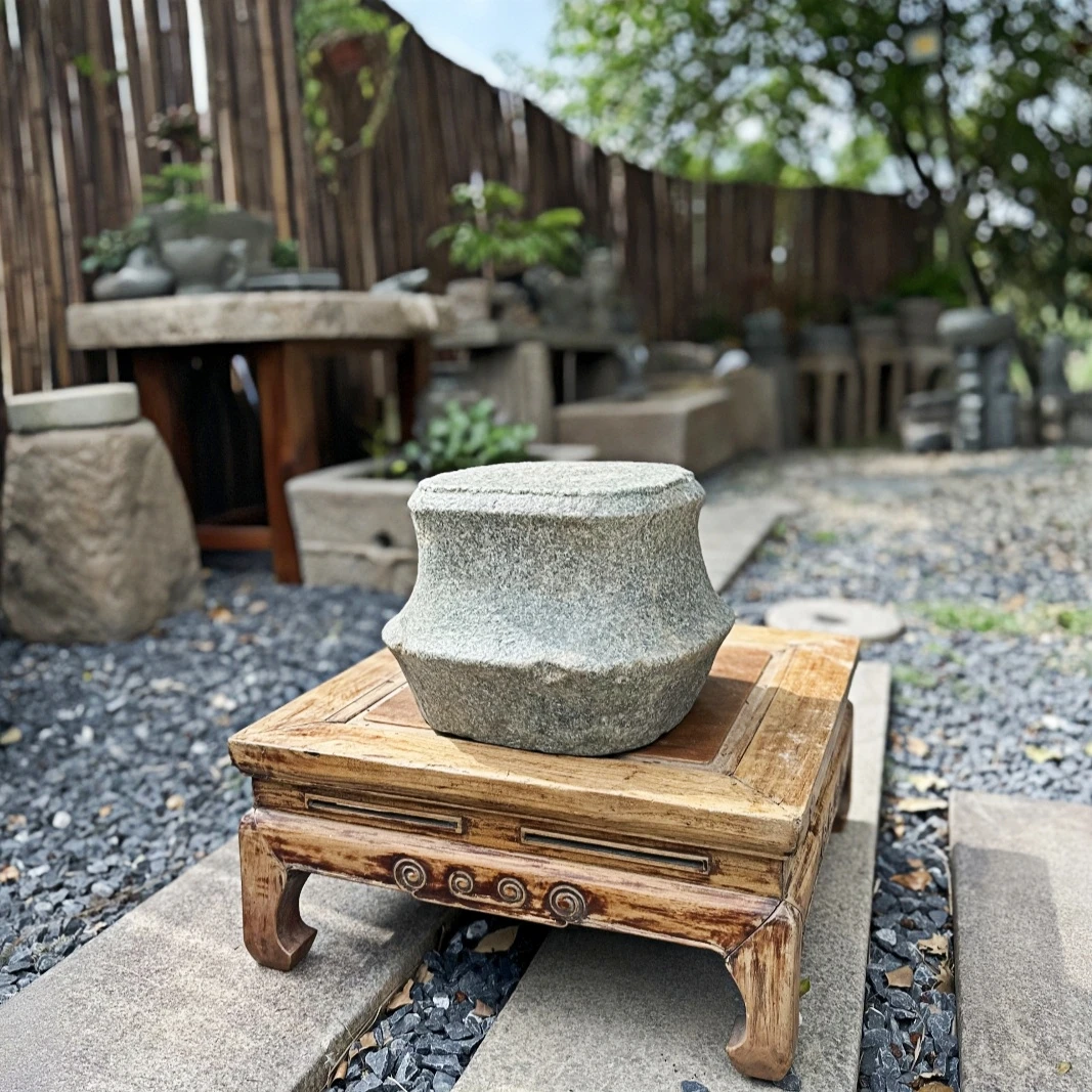 院景翁石墩柱础石雕承台底座 户外庭院景观摆件