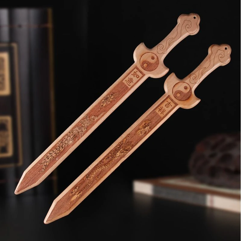 创意礼品桃木一体剑