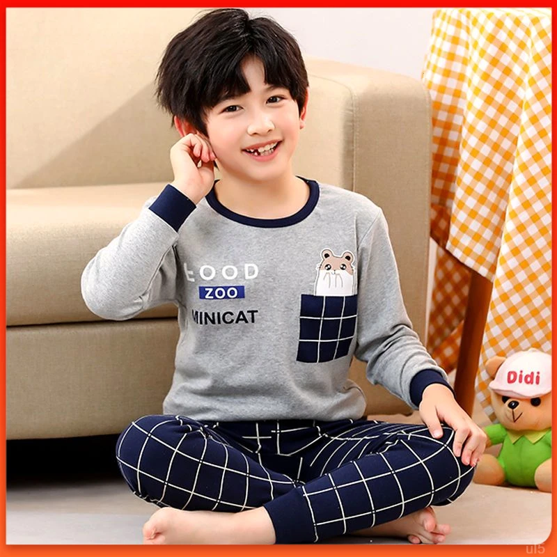 100%棉儿童纯棉内衣套装男童秋衣秋裤男孩春秋冬薄款线衣线裤睡衣