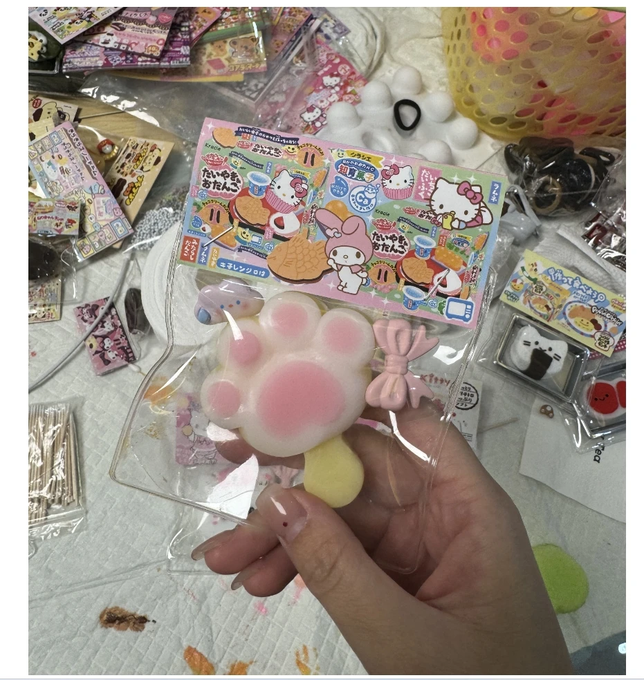 现货[啊鹏手工]直播间专享手工捏捏挤压 DIY玩具 猫爪布丁