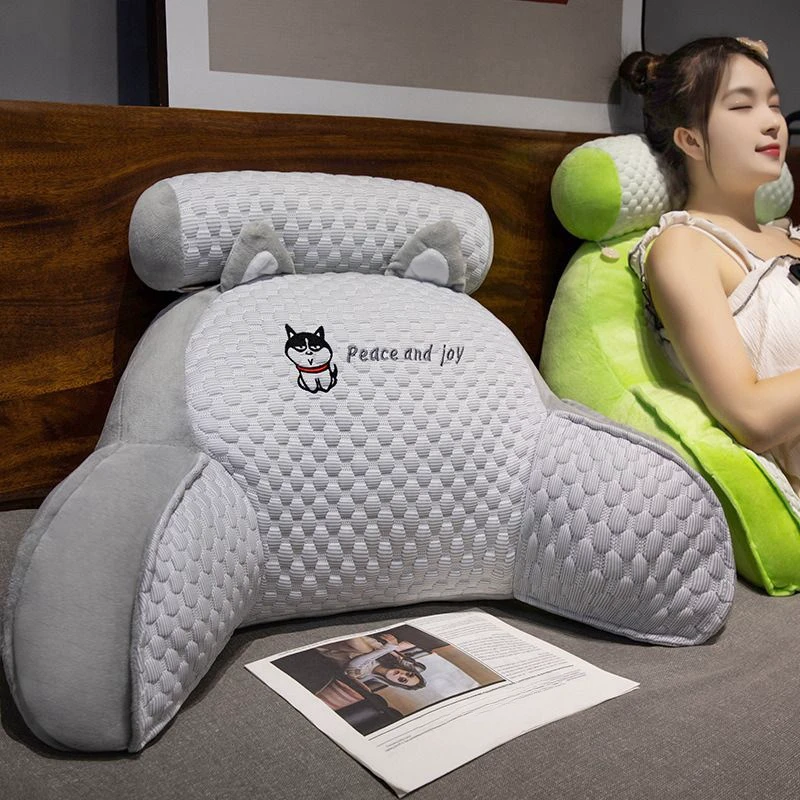 床头靠垫软包护腰靠枕大靠背沙发抱枕床上看书枕头孕妇宿舍学生夏