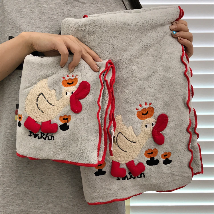 可穿浴巾女ins加厚吸水洗澡毛巾速干情侣家用成人裹巾浴袍