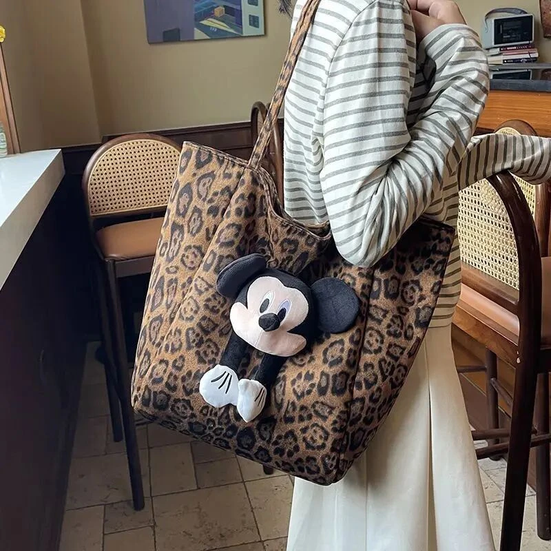 秋冬季大容量包包女2025新款流行豹纹单肩包休闲通勤托特包