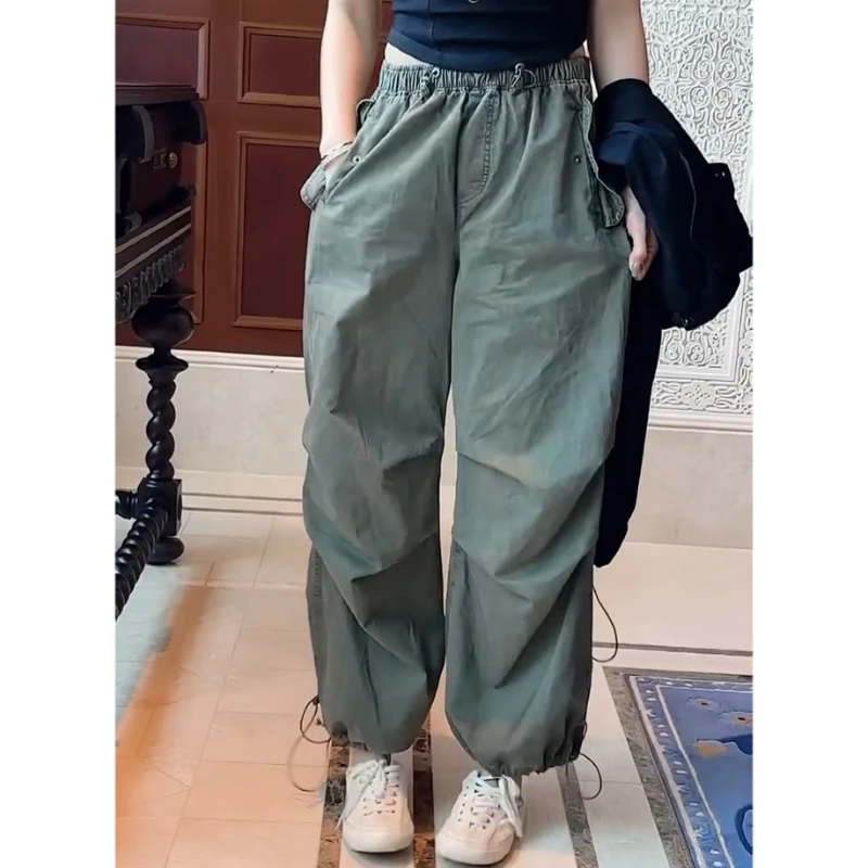 Aimeerosa/艾洛莎宽松百搭牛仔裤夏季女装高腰遮肉网红爆款工装裤