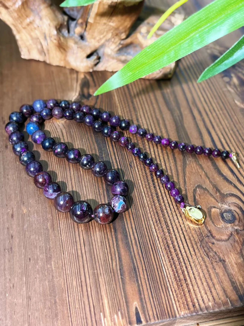 【如缘如愿】南非老矿紫舒圆珠塔链@多样性发一