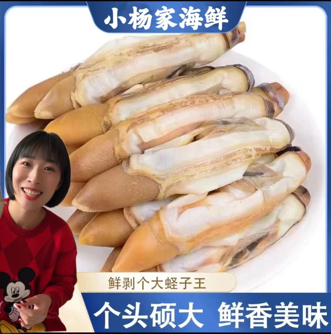 【小杨推荐】新鲜冷冻鲜嫩去壳干净蛏子肉美味海鲜辣炒红烧2000g/盒