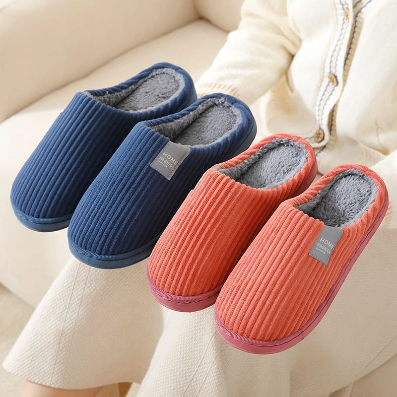 棉拖鞋女秋冬季家居室内保暖防滑居家用月子产后轻便毛绒拖鞋男士