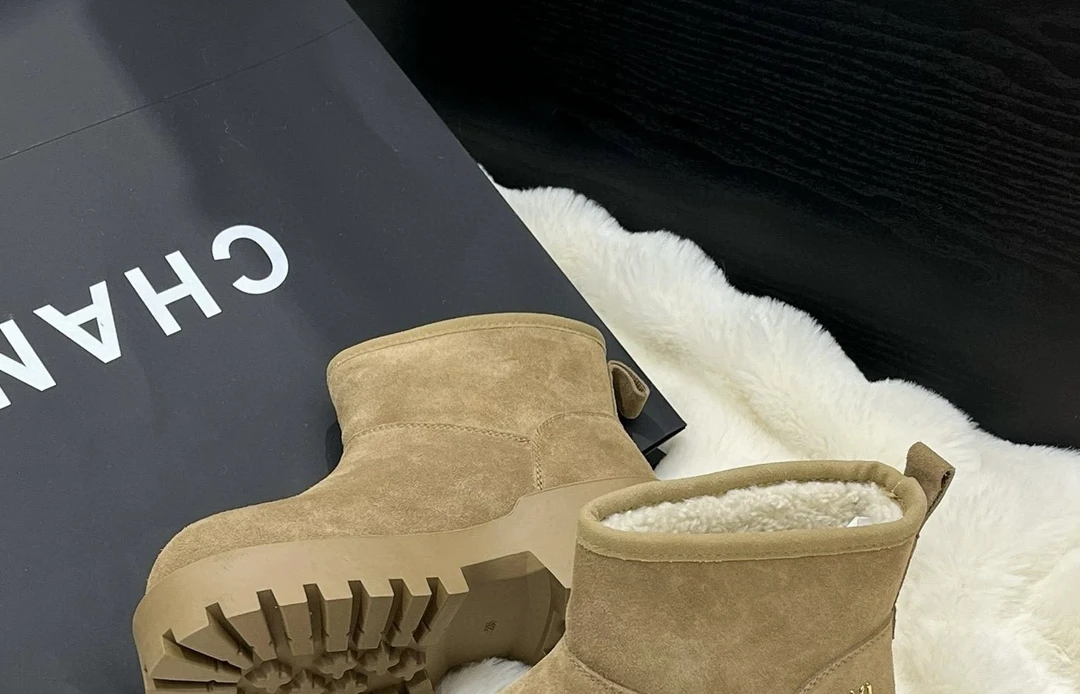 「唯品专属」0065083潮酷真皮羊毛雪地靴