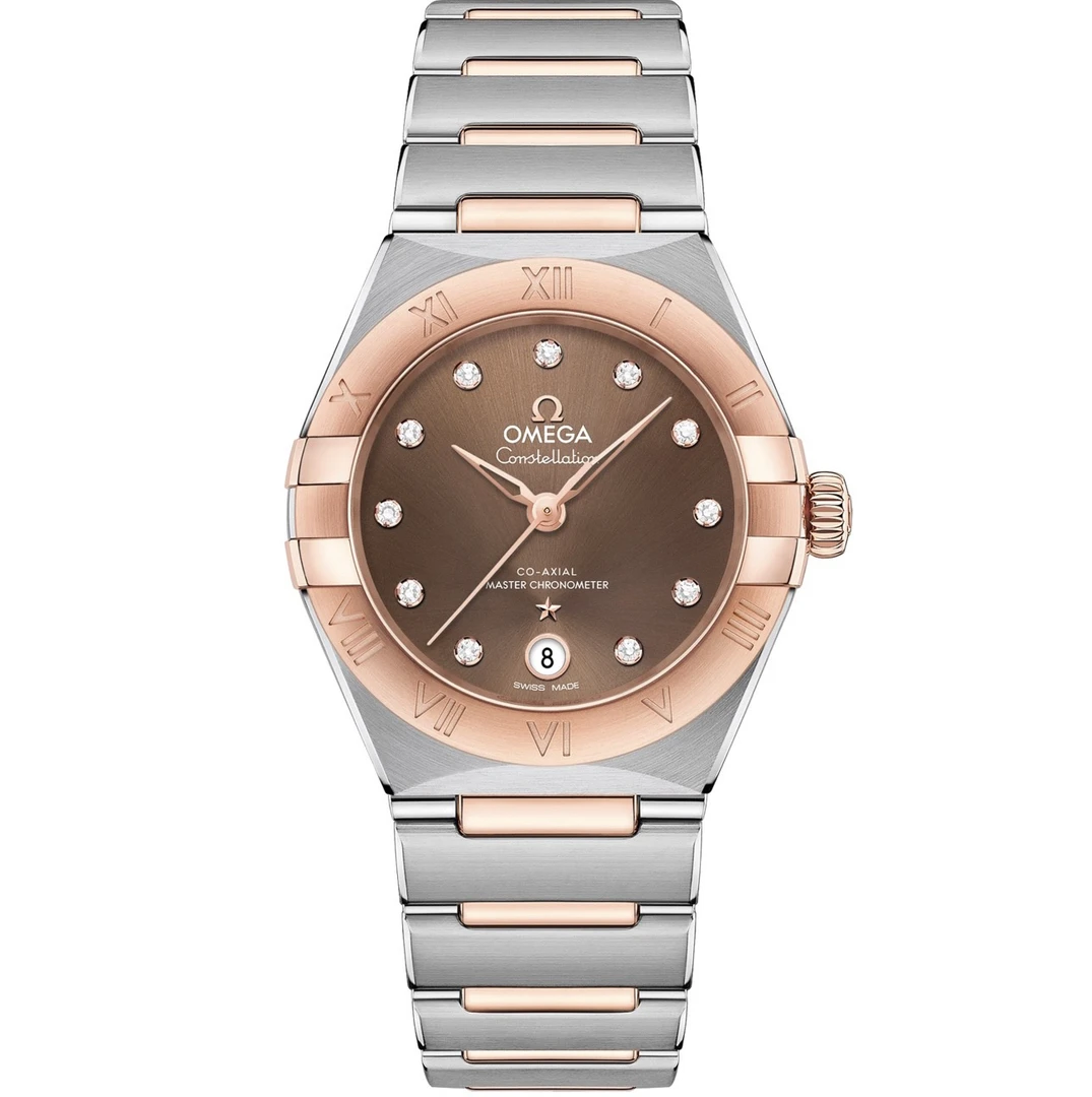 99新 Omega/欧米茄 曼哈顿系列/女表/29mm/机械/玫瑰金