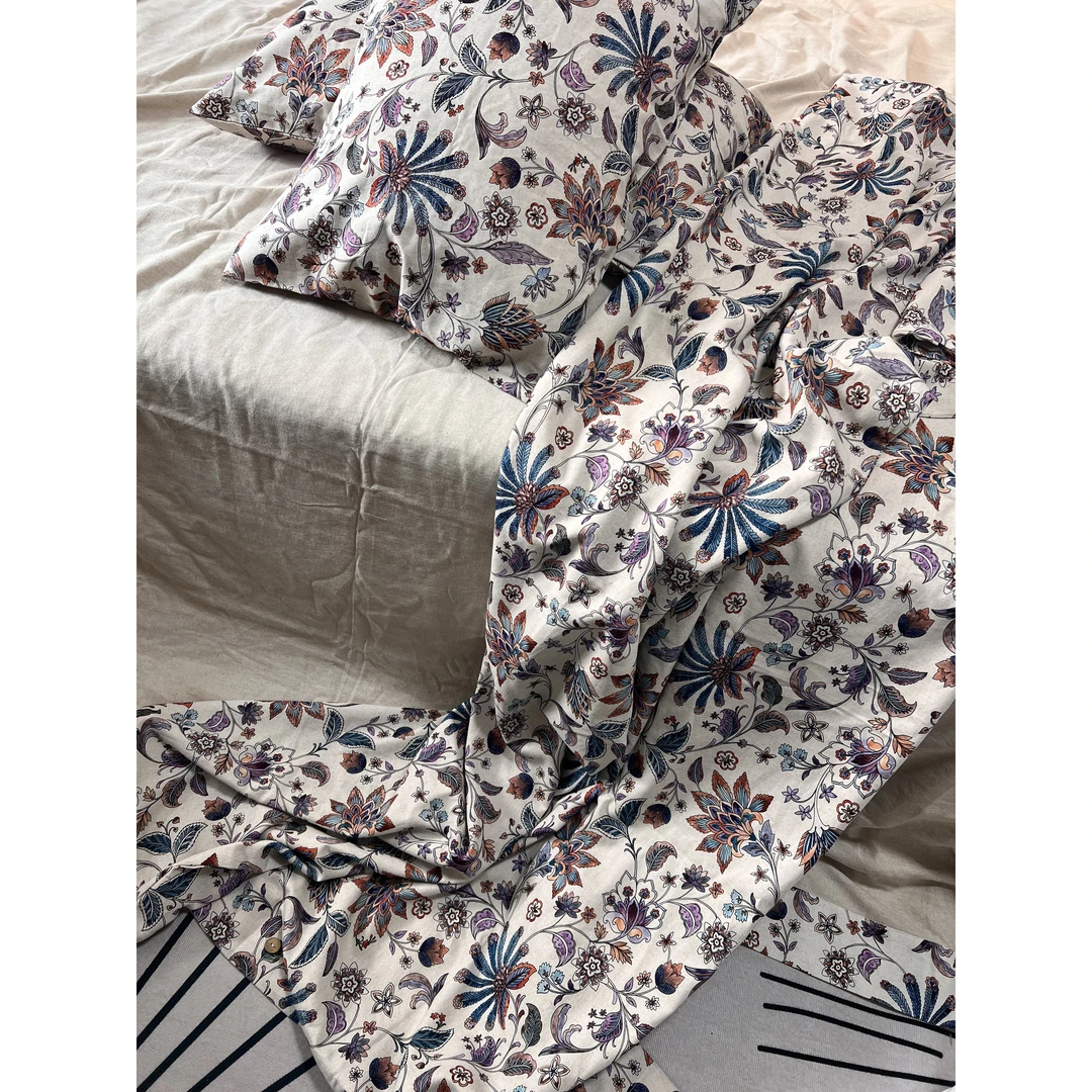 <帝王花>石磨洗汉麻加厚四件套三件套