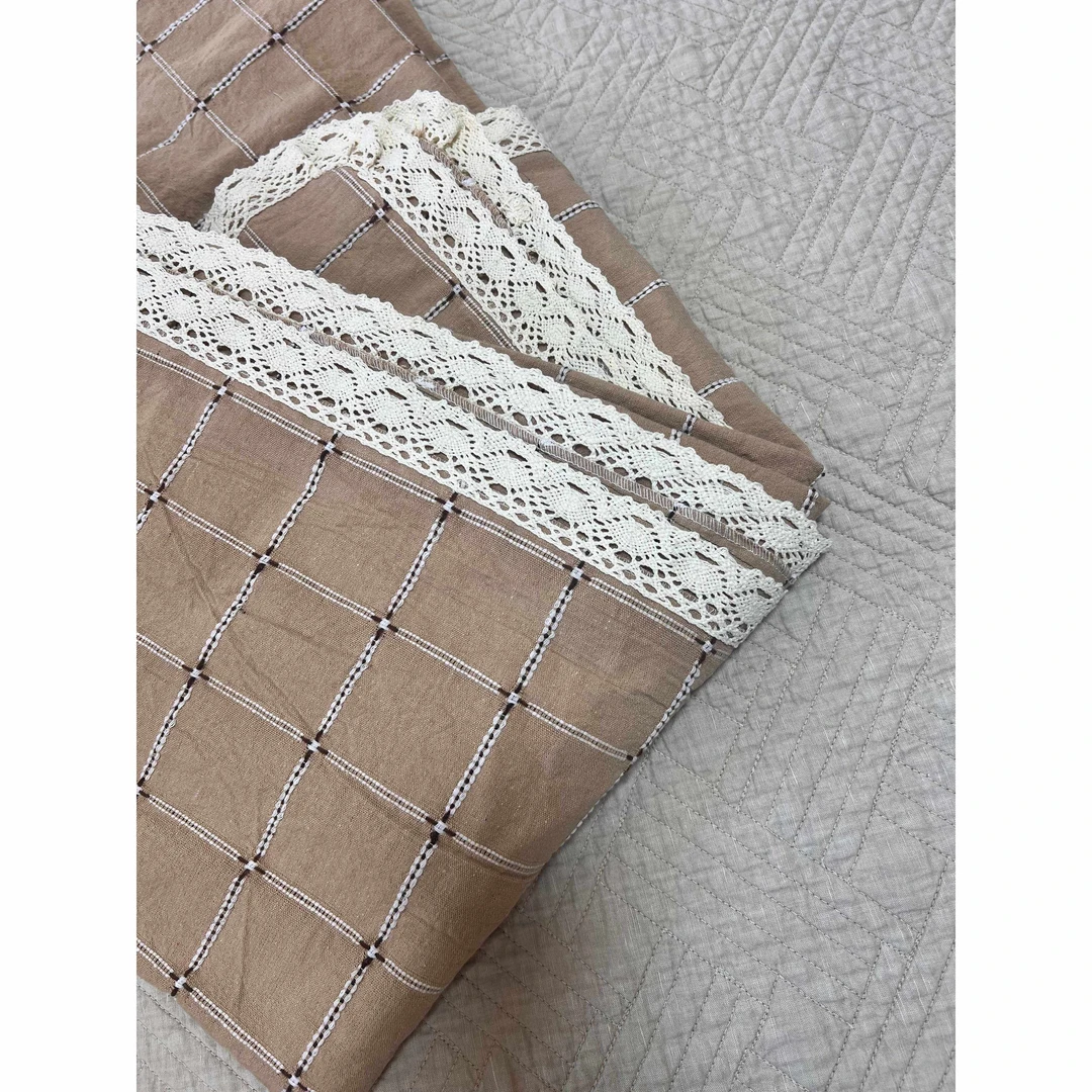 <储绣宫>汉麻5支天花板提花手编花边枕套