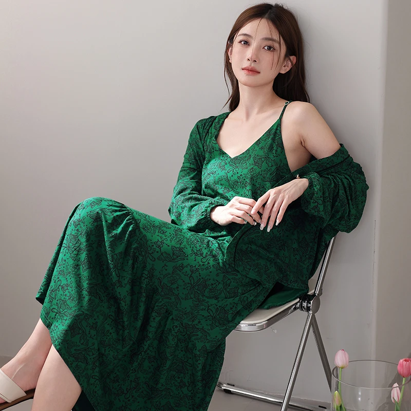 猫人高级感轻奢睡裙女士带性感吊带可外穿家居服女款爆款2024新款