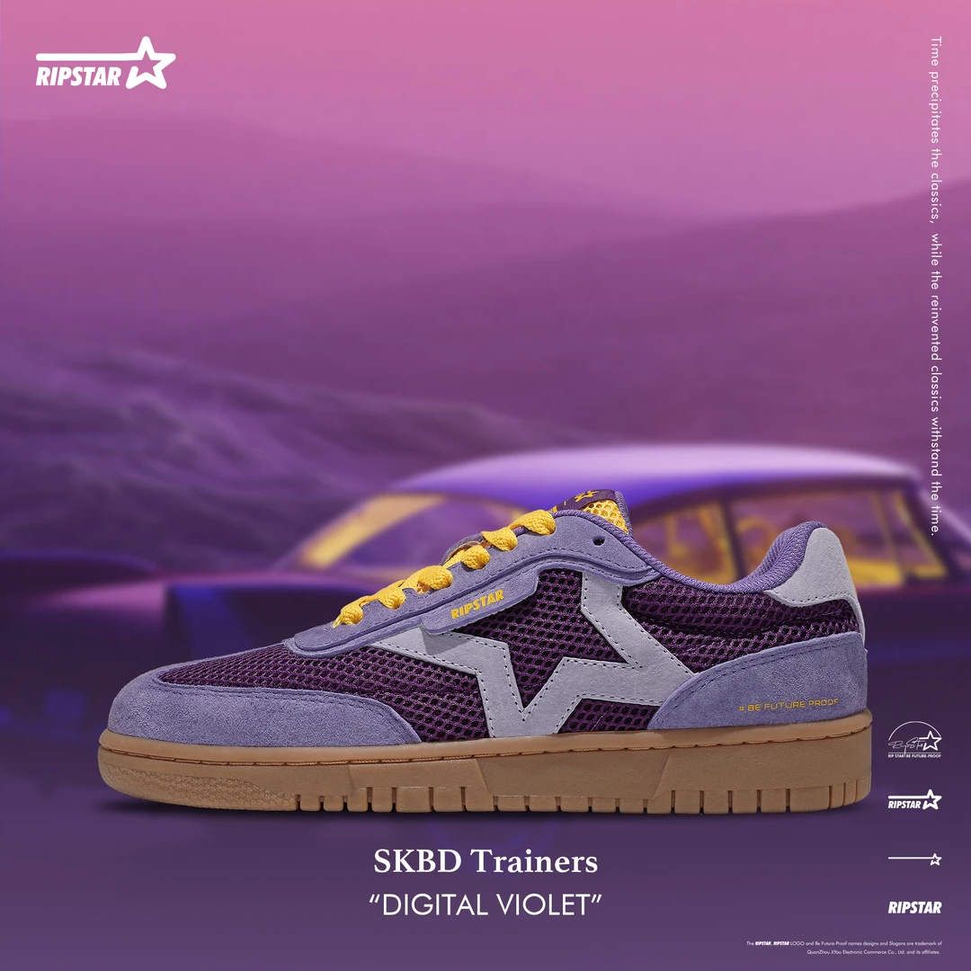 RIPSTAR SKBD Trainers Digital Violet复古百搭低帮德训鞋数码紫
