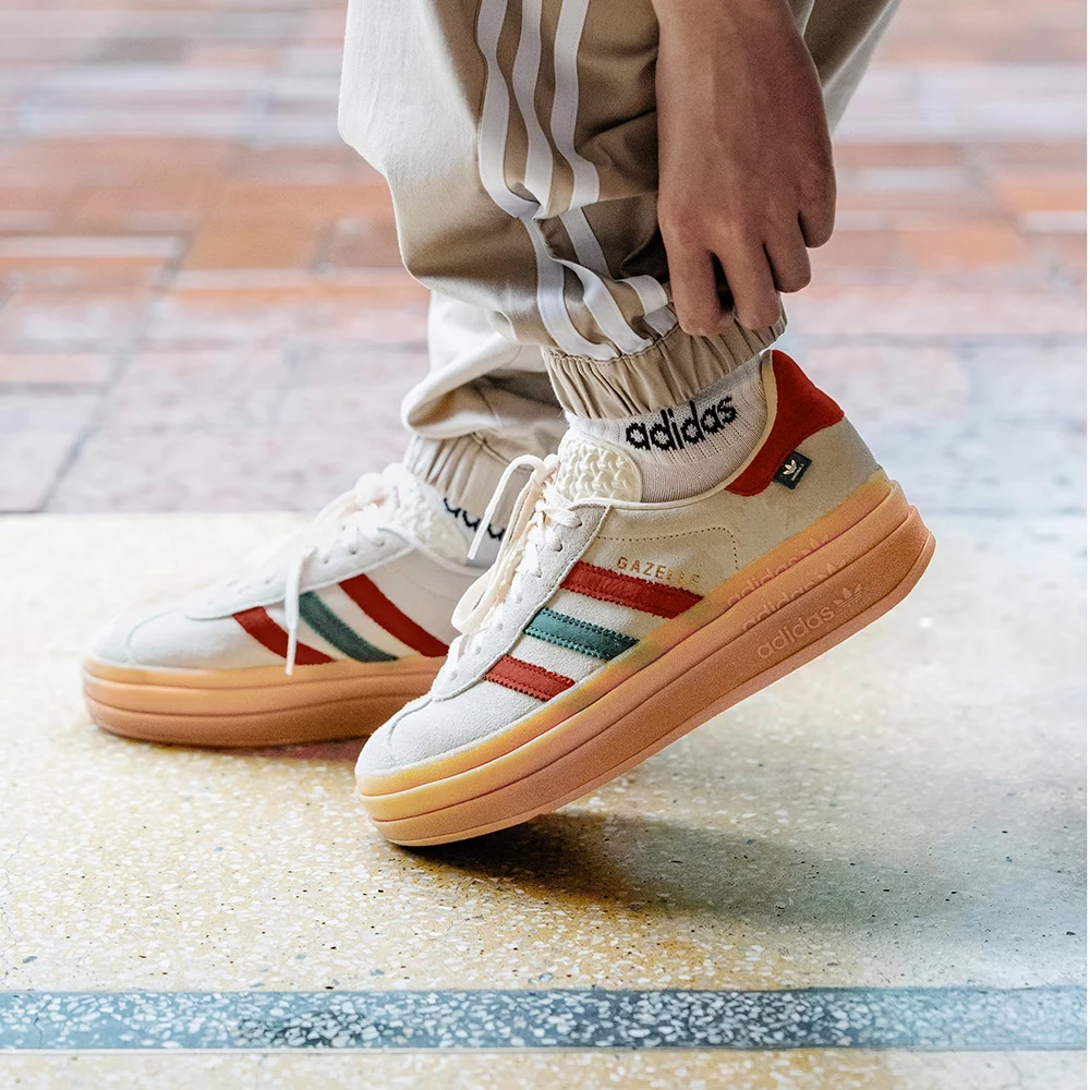 adidas阿迪达斯三叶草新款GAZELLE厚底运动透气低帮休闲鞋IG3685