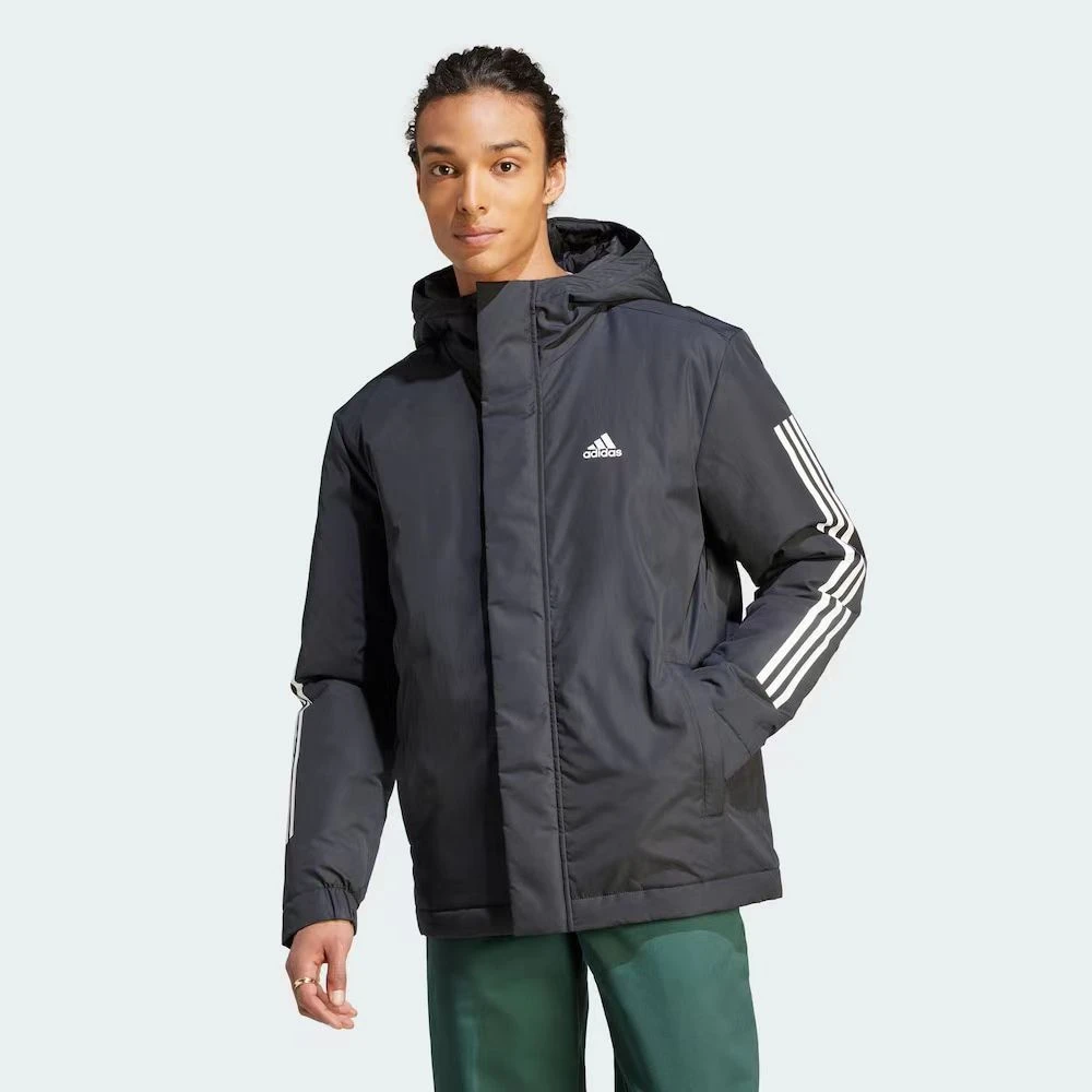adidas阿迪达斯运动保暖防风冬季男子休闲连帽棉服IP2537 IP2535