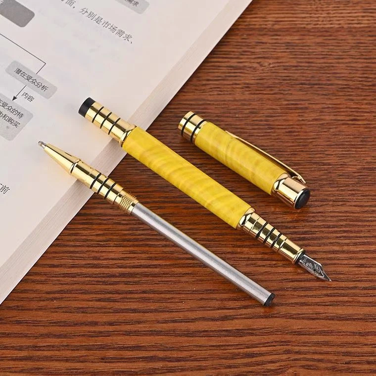 水波钢笔总裁笔工艺笔钢笔圆珠笔两用笔礼品套装