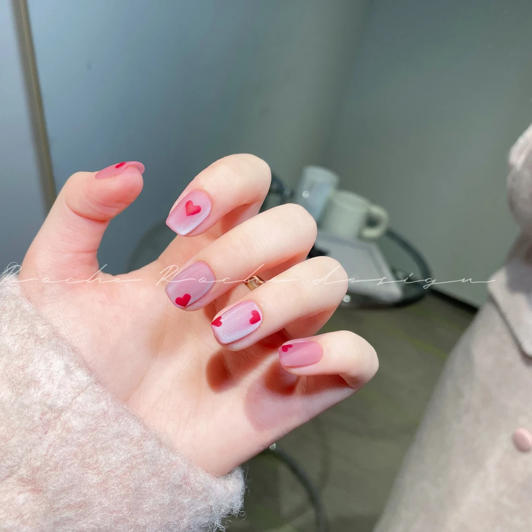【丘比特】洛希  纯手工穿戴甲 手工定制穿戴甲免烤 猫眼爱心小红书
