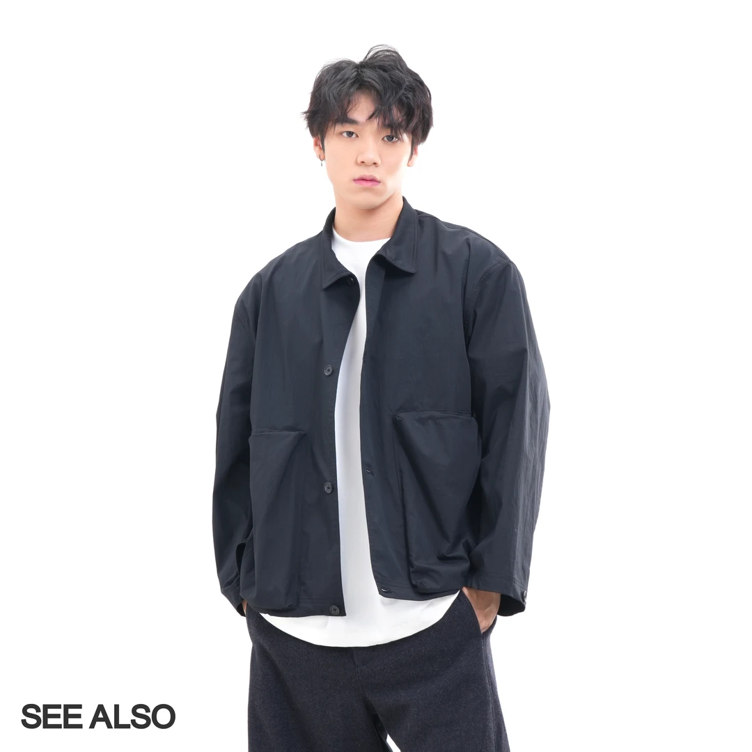 SEE ALSO 日系cityboy衬衫 宽松廓形工装口袋户外情侣夹克LD4305