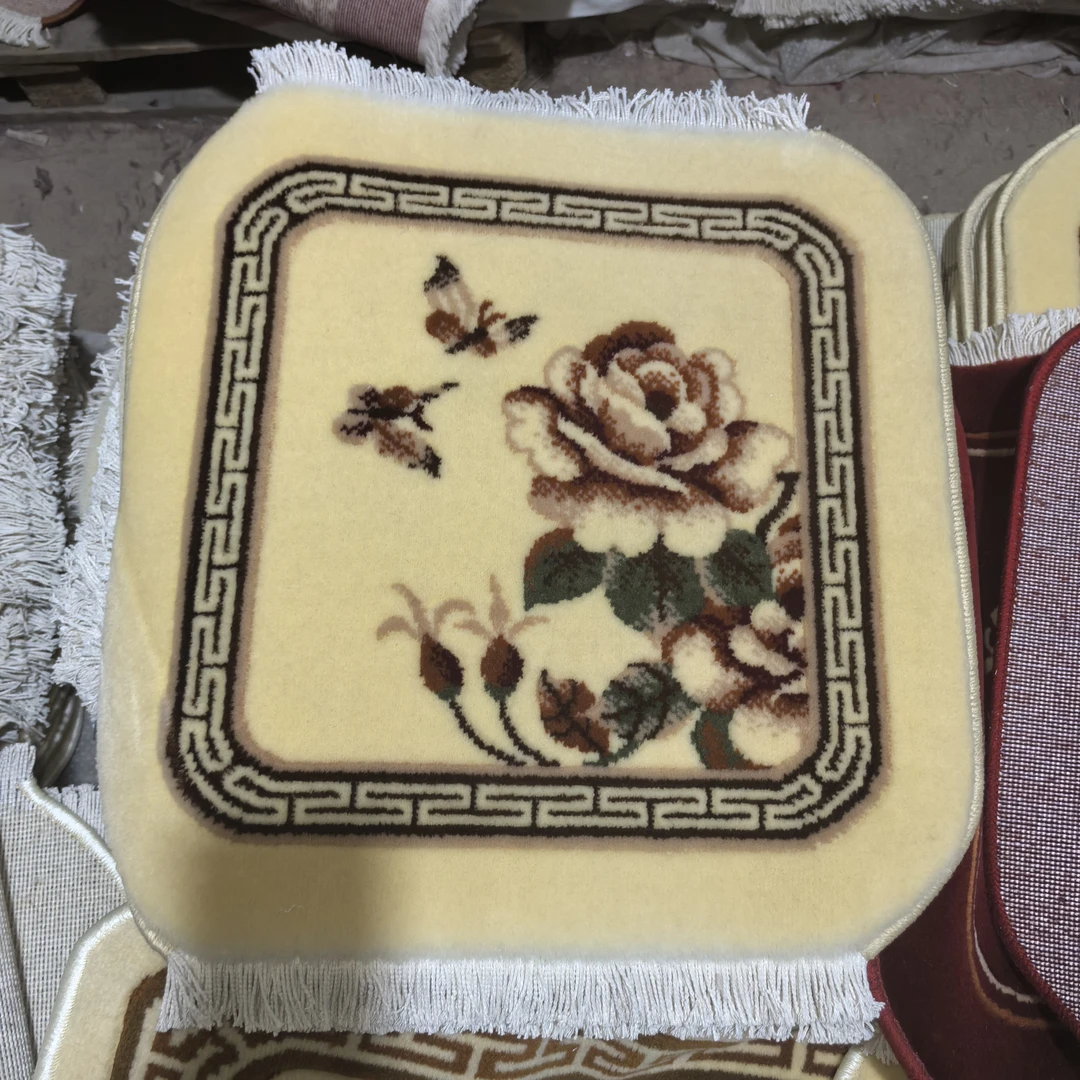 纯羊毛汽车坐垫小方垫地毯式羊剪绒加厚毛垫无靠背四季通用