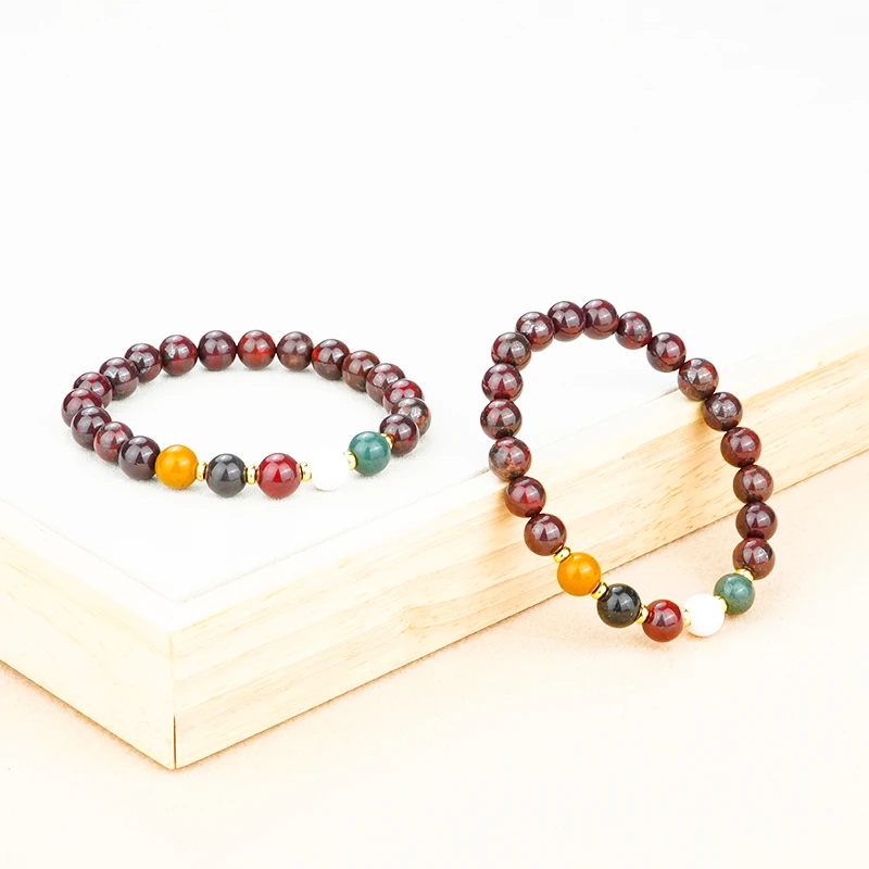 【西域天石】五色财神陨铁手串单圈念珠时尚女款