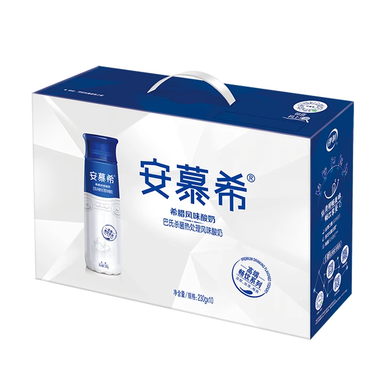 7月伊利安慕希酸奶高端原味PET酸牛奶230g*10瓶/箱 希腊风味酸奶