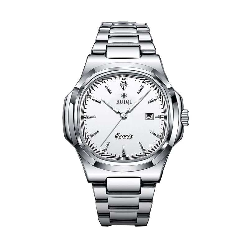 【云仓直发】瑞士品牌新款鹦鹉系列含真钻背透双机芯男士腕表6618白