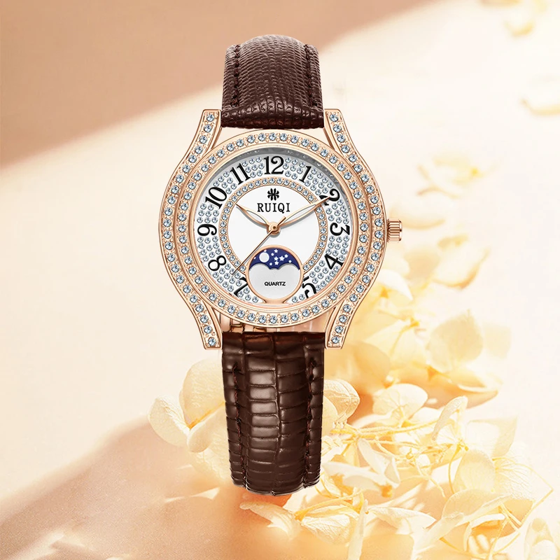 【商】RUIQI新款满天星系列轻奢时尚镶钻轻奢女士腕表5821