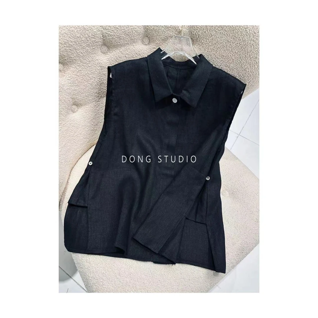 血亏捡漏价*骨像美/智性通勤强捻筋骨亚麻马甲I2961