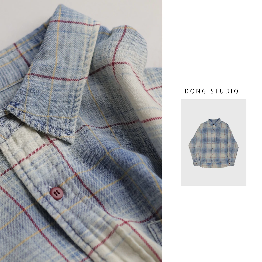 就一件S尺码* 重工砂洗  | 细节控  | 独特色彩衬衫I3691