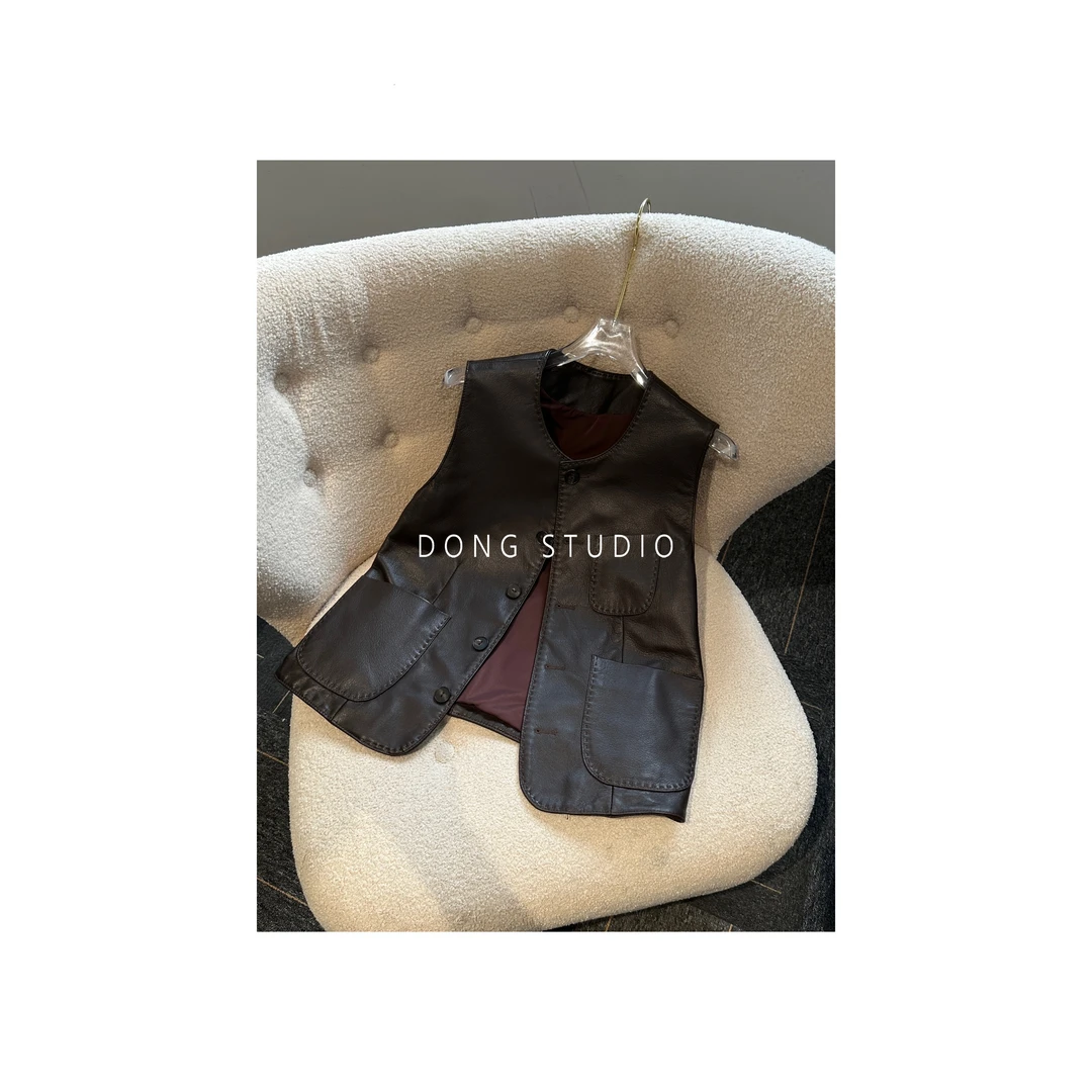 清*捡漏价*SPAlN肉感绵羊皮马甲I1915