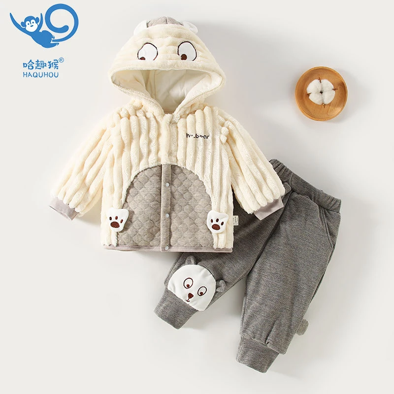 婴儿秋冬装棉衣服儿童棉服男女宝宝冬季加厚小童外出棉袄加绒外套