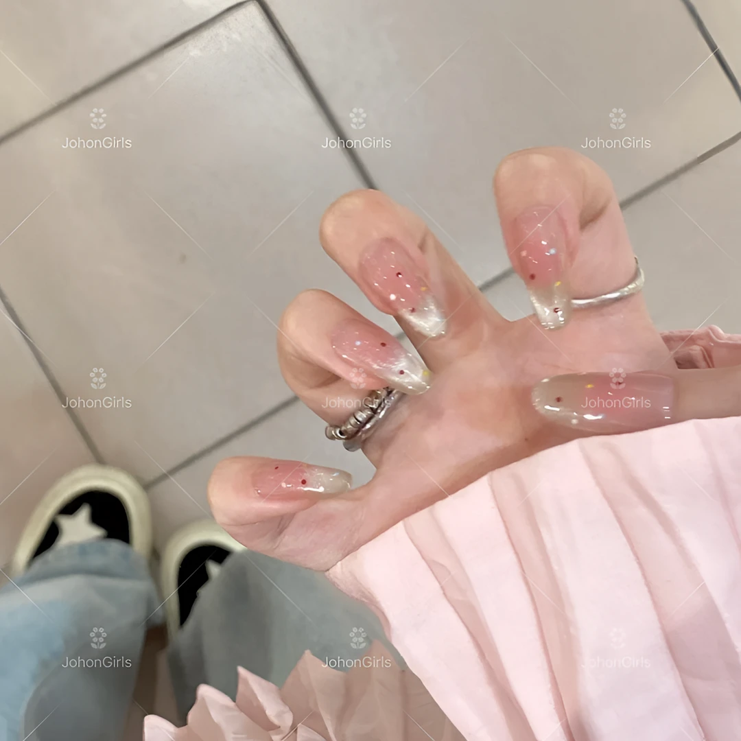 JohonGirls'/琴岛小嫚【心动波点】夏日高级轻奢猫眼美甲手工穿戴甲