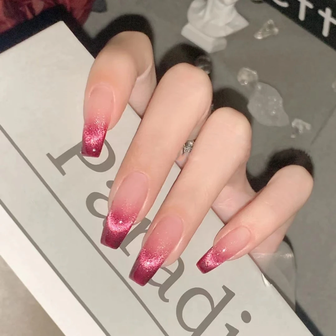 JohonGirls'/琴岛小嫚【 洛洛淡妆 】纯手工穿戴甲片猫眼ins渐变