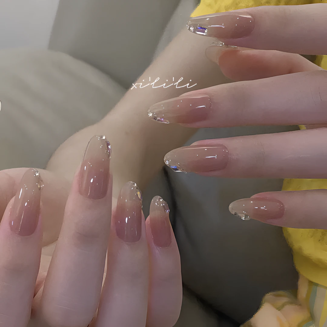 JohonGirls'/琴岛小嫚【沐光而行】法式裸色美甲轻奢ins手工穿戴甲