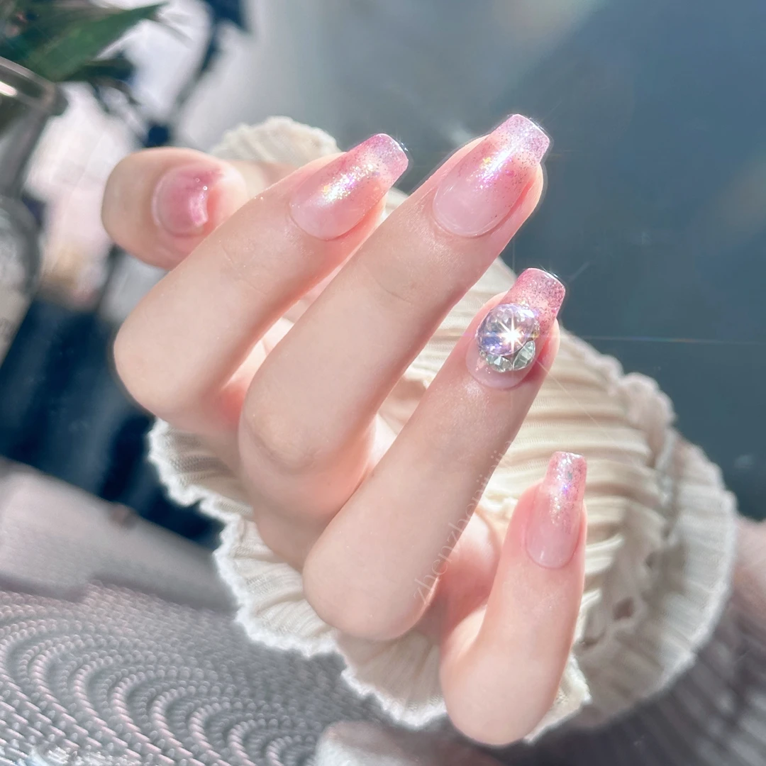 [仲夏夜]手工穿戴甲富家千金清冷气质款重工轻奢设计款美甲甲贴