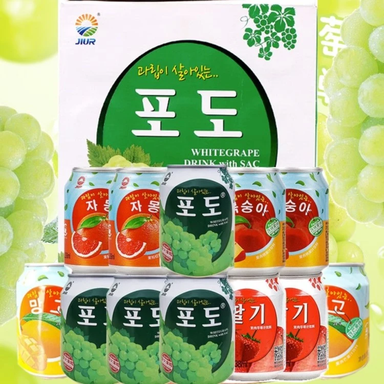 九日牌果汁果肉饮料韩国进口/国产葡萄汁草莓西柚橙2023网红饮料
