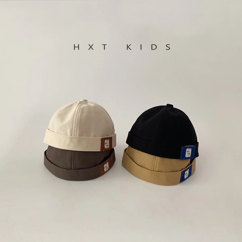 婴幼儿韩版百搭遮阳帽子春秋季宝宝薄款地主帽男女小童套头瓜皮帽