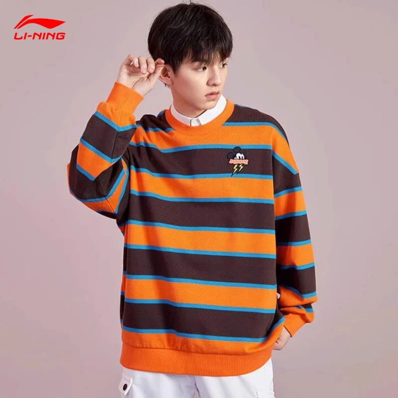 李宁卫衣男时尚情侣休闲套头衫女生潮流宽松舒适透气百搭圆领上衣