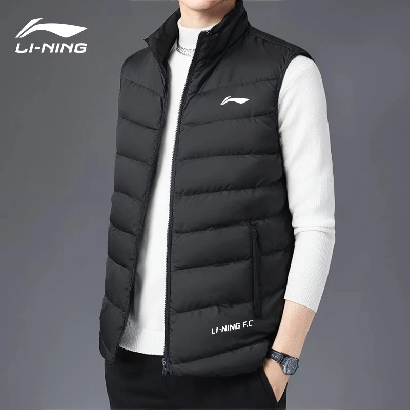 李宁羽绒马甲男士冬季爆款保暖运动舒适羽绒短款防风时尚女外套