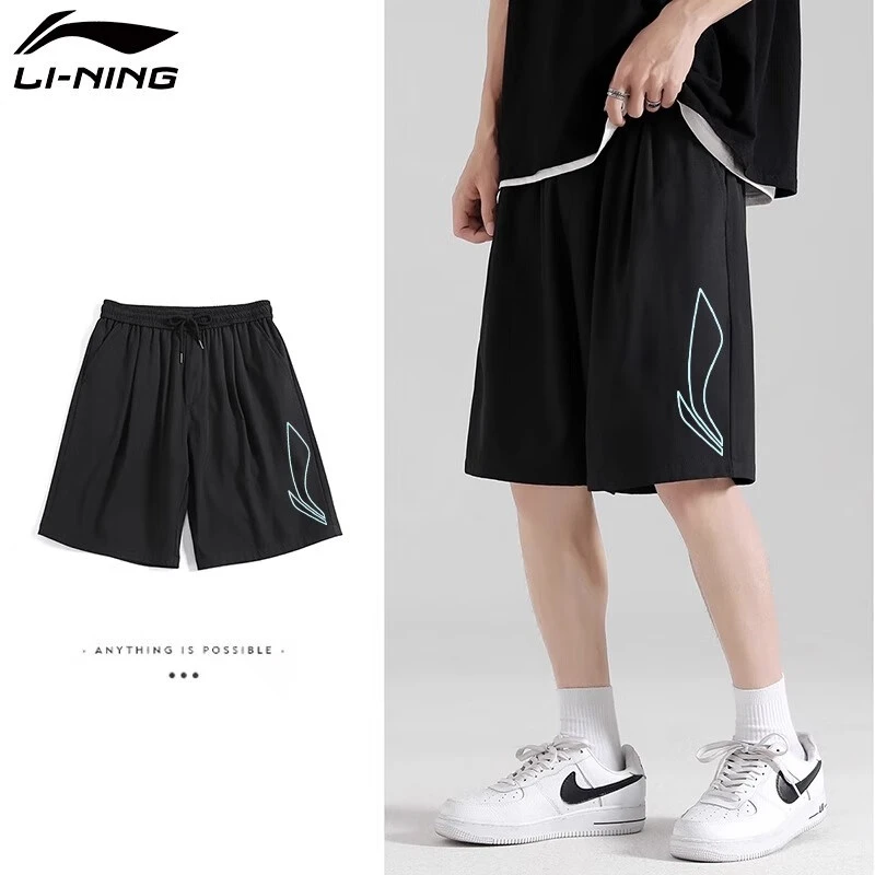 李宁运动短裤男夏季新款速干薄款五分裤休闲宽松时尚跑步运动裤衩