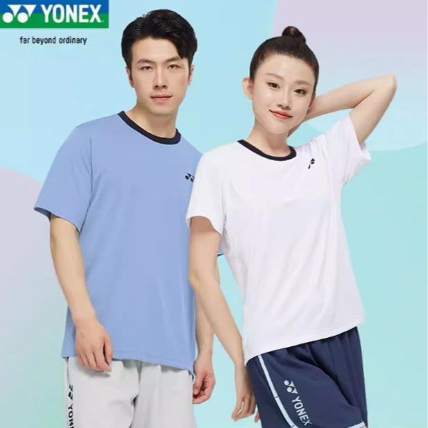 2024新品YONEX尤尼克斯羽毛球服短袖男女运动圆领T恤简约115014